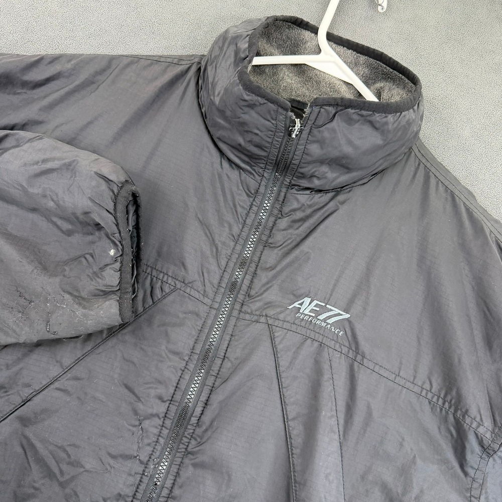 Vtg 90s American Eagle AE77 Performance Puffer Jacket Black XXL Flawed Read